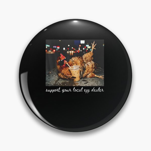 Item preview, Chicken Drinking Iced Coffee Support Your Local Egg Dealer designed and sold by Eat-Apples.
