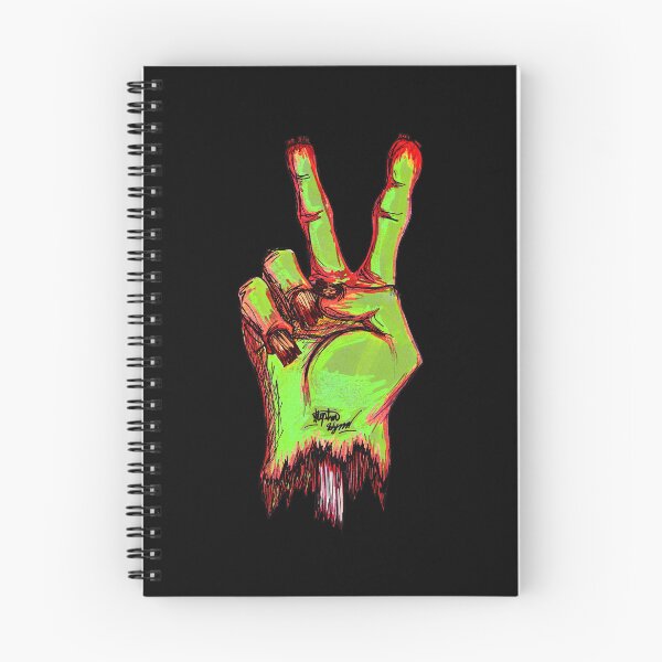 Item preview, Zombie Peace Sign Scar-E-Moji - Undead Hand Marker Art designed and sold by Grimmlar.