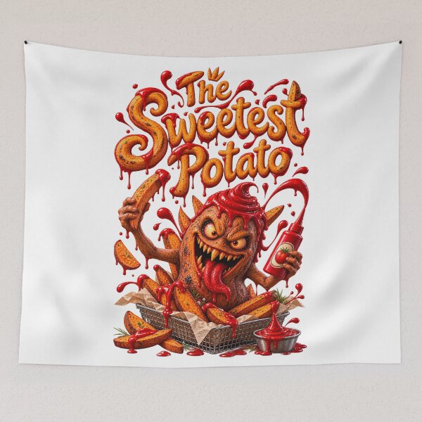 Item preview, The Sweetest Potato - Funny Scary Monster Sweet Potato Fries Design designed and sold by HorrorWorldWeb.