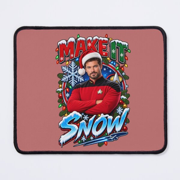 Item preview, Make It Snow – Festive Space Captain Christmas Design designed and sold by Slyguy88.