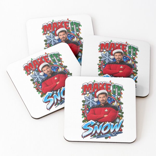 Item preview, Make It Snow – Festive Space Captain Christmas Design designed and sold by Shahrukh Ali.