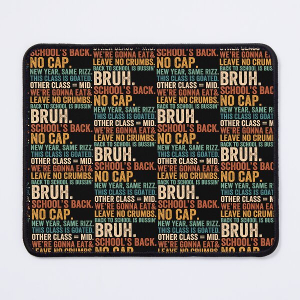 Item preview, First Day Of School Teacher Bruh No Cap New Year Rizz Goated designed and sold by Eat-Apples.