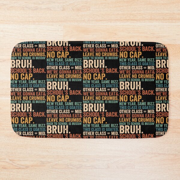 Item preview, First Day Of School Teacher Bruh No Cap New Year Rizz Goated designed and sold by Eat-Apples.