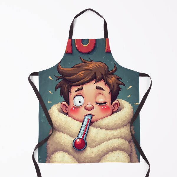 Item preview, Funny I'm Too Hot Fever Thermometer Pixel Art designed and sold by grzezzz.