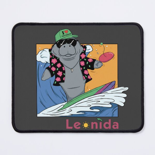 Item preview, Retro Leonida Surfing Manatee designed and sold by Fictional Ink Society.