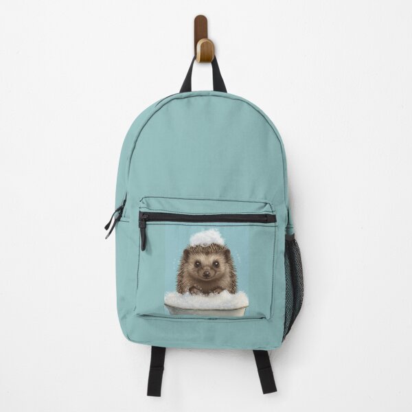 Item preview, Baby Hedgehog Bubble Bath Cute Nursery Bathroom Wall Art designed and sold by LazyOwlStore.