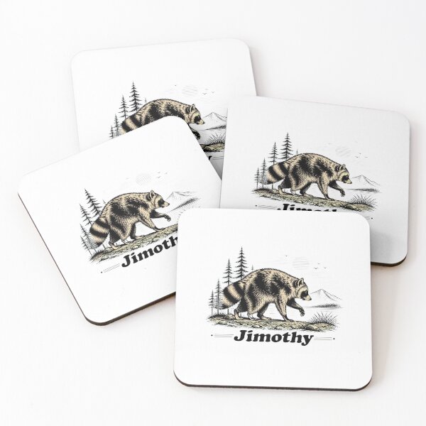 Item preview, Jimothy Raccoon Walking Vintage Animal Art designed and sold by leocreatives.