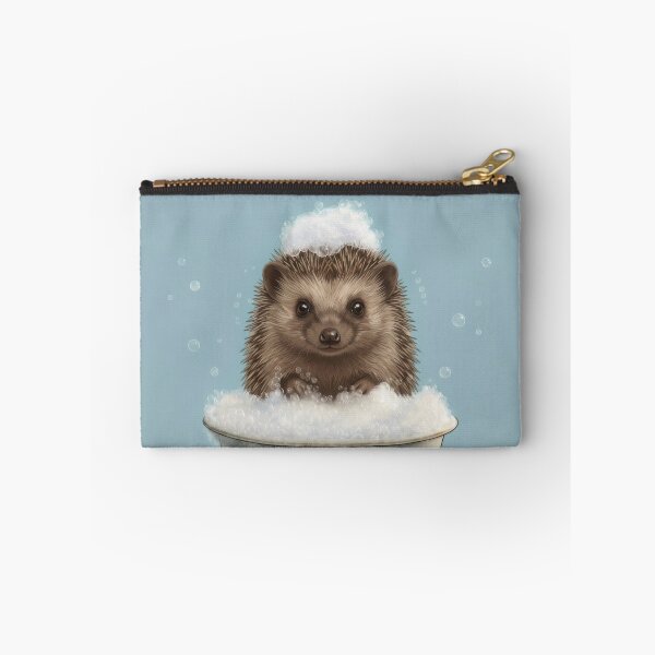 Item preview, Baby Hedgehog Bubble Bath Cute Nursery Bathroom Wall Art designed and sold by LazyOwlStore.