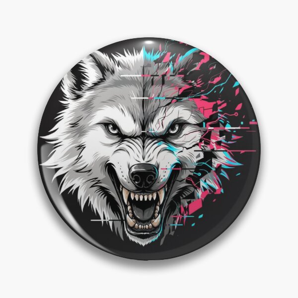 Item preview, Cybernetic Wolf Glitch Mech - Alternative Dark Streetwear designed and sold by wyzin39.