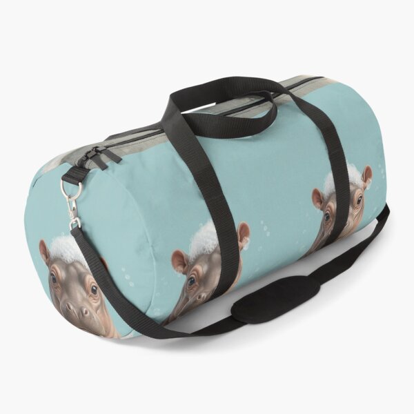 Item preview, Baby Hippo Bubble Bath Cute Nursery Bathroom Wall Art designed and sold by LazyOwlStore.