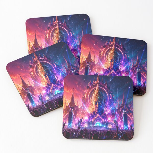 Item preview, Neon Thai Temple Festival – Futuristic Thailand Night designed and sold by xsctasy.