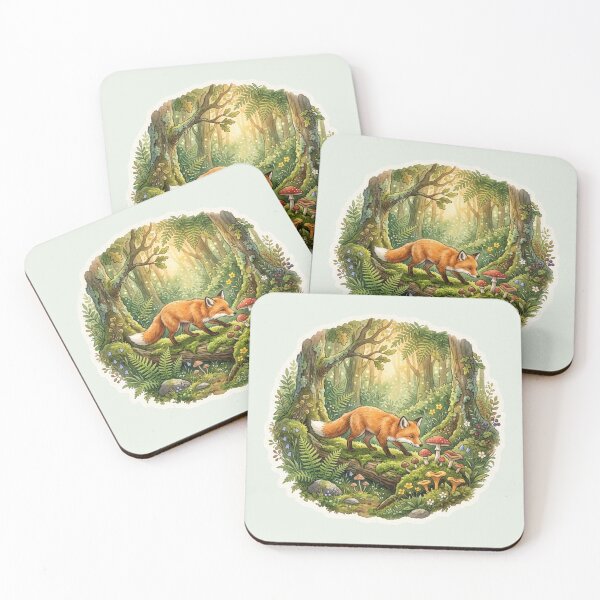 Item preview, Cottagecore Fox Sticker | Enchanted Forest Mushroom Art | Cute Woodland Animal designed and sold by ethnicdigital.