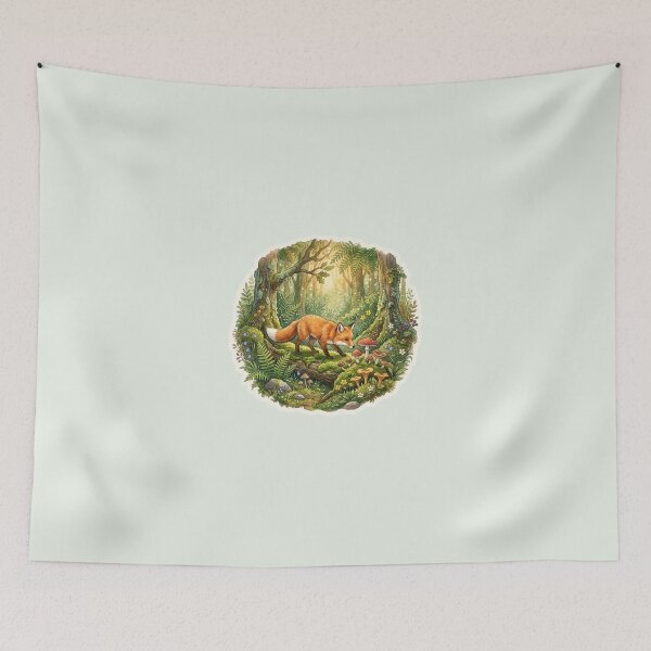 Item preview, Cottagecore Fox Sticker | Enchanted Forest Mushroom Art | Cute Woodland Animal designed and sold by ethnicdigital.