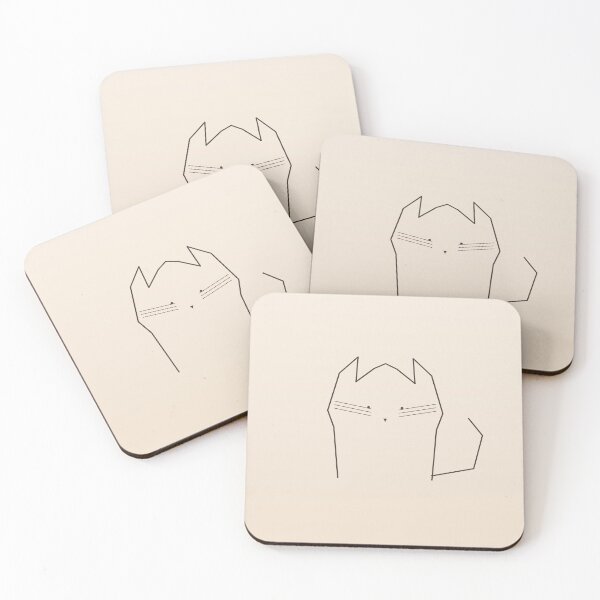 Item preview, Minimalist Cat Line Art - Whiskers designed and sold by Pamazing.