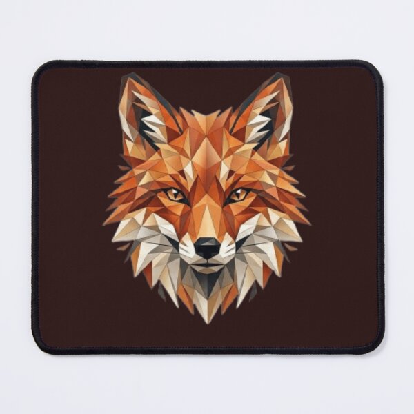 Item preview, Geometric Red Fox Head - Low Poly Animal Art designed and sold by cutbeastfactory.