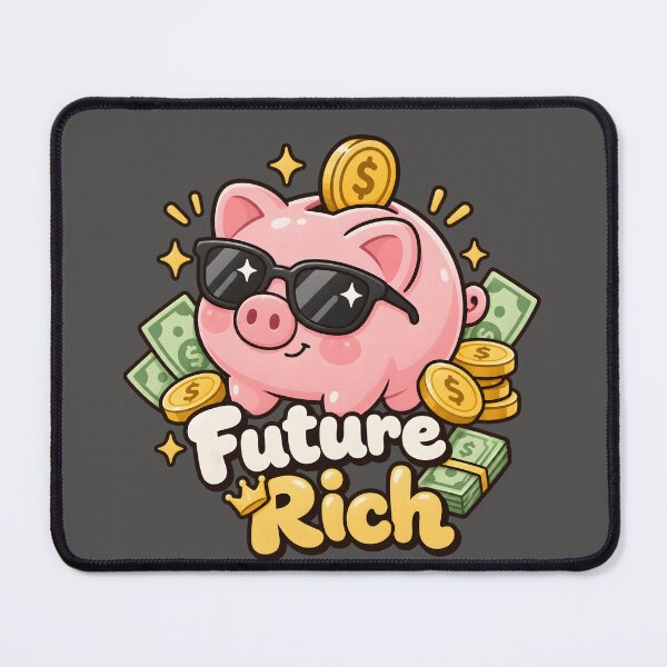 Item preview, Future Rich Cute Piggy Bank Cool Money Motivation Humor designed and sold by ChubbyGoong.