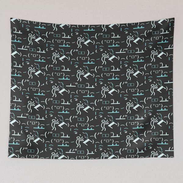 Item preview, Seamless table flipping emoticon pattern design. designed and sold by Solomon-Ent-144.