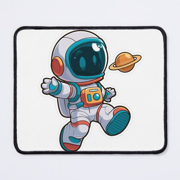 Item preview, Cute Cartoon Astronaut Floating with Planet Sticker designed and sold by TrendyGalaxy.