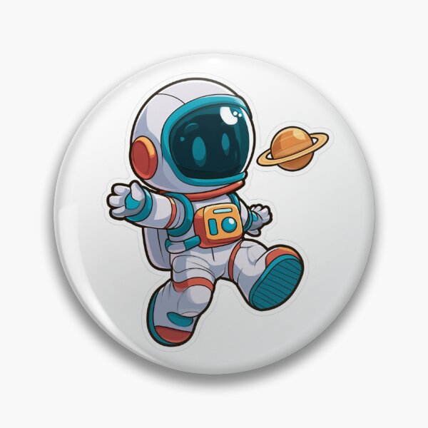 Item preview, Cute Cartoon Astronaut Floating with Planet Sticker designed and sold by TrendyGalaxy.