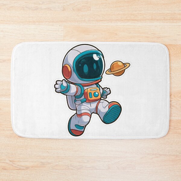 Item preview, Cute Cartoon Astronaut Floating with Planet Sticker designed and sold by TrendyGalaxy.