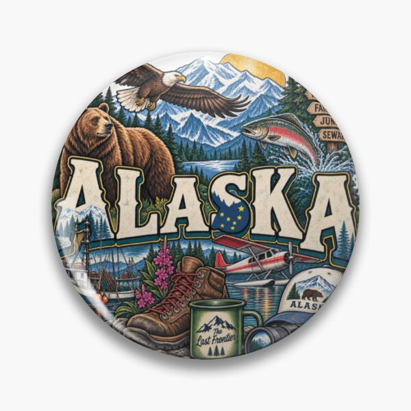 Item preview, Alaska Wildlife, Landmarks & The Last Frontier Icons designed and sold by Mindful56.