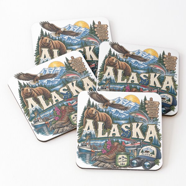 Item preview, Alaska Wildlife, Landmarks & The Last Frontier Icons designed and sold by Mindful56.