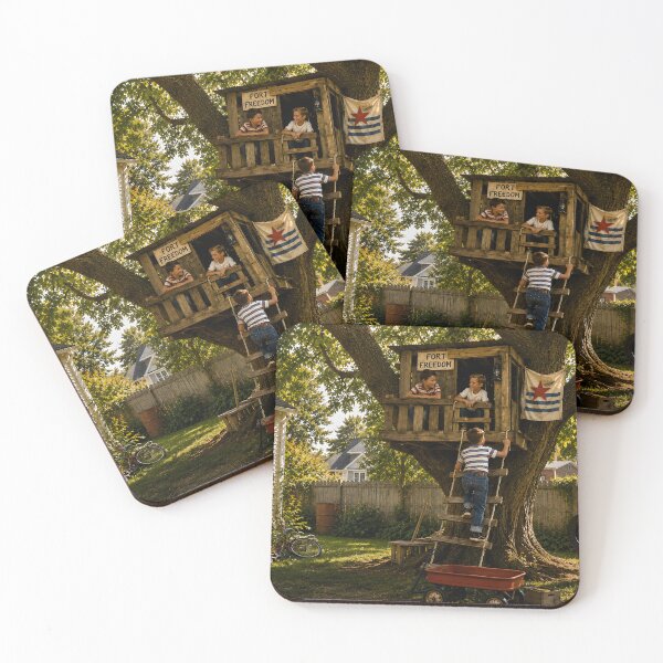 Item preview, Vintage Boys Treehouse Summer Adventure Art designed and sold by PuzzlingRooster.