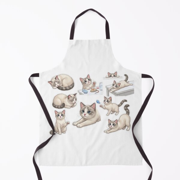 Item preview, Cute Kawaii Kitten Daily Life Sticker Sheet designed and sold by PetalsPaws.
