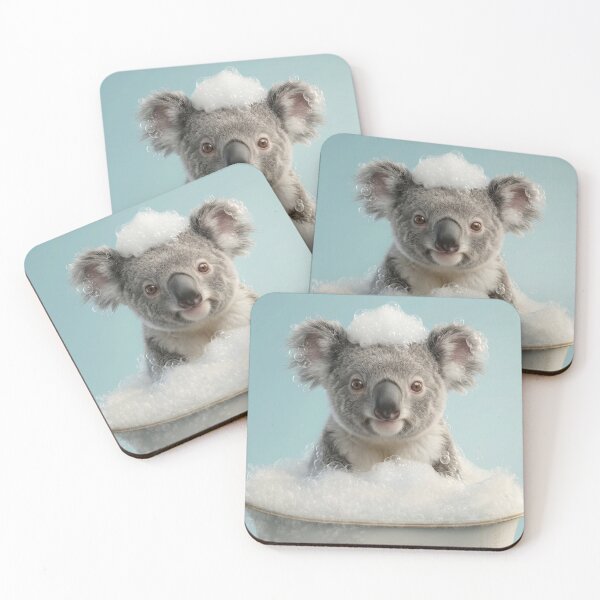 Item preview, Baby Koala Bubble Bath Cute Nursery Bathroom Wall Art designed and sold by LazyOwlStore.