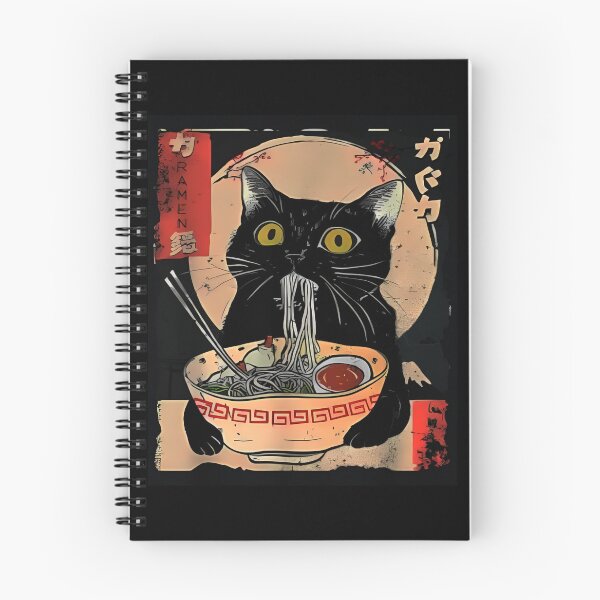 Item preview, Kawaii Cat Eating Ramen Noodles Funny Anime designed and sold by tystock.