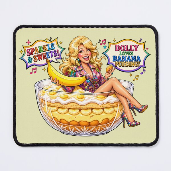 Item preview, Sparkle Retro Country Star Banana Pudding Dessert Lover Fun Art designed and sold by SammyMorry.