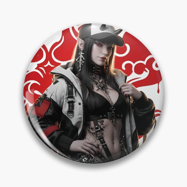 Item preview, Streetwear Oni Demon Girl Red Mask designed and sold by GalleryBrisArt.