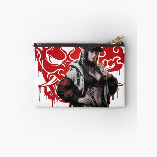 Item preview, Streetwear Oni Demon Girl Red Mask designed and sold by GalleryBrisArt.