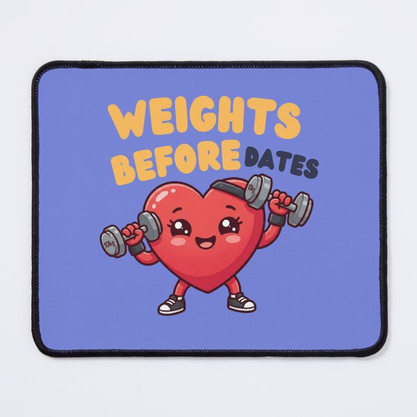 Item preview, Weights Before Dates Gym Quote – Fitness Motivation & Gym Humor designed and sold by WallMuseStudio .