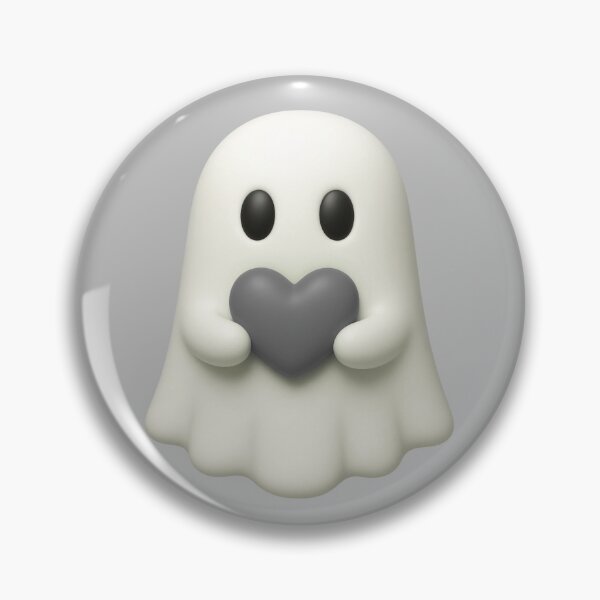 Item preview, Charming Gray Heart Ghost Character designed and sold by deisgnsbyshane.