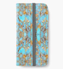 Turquoise and Gold iPhone Wallet/Case/Skin