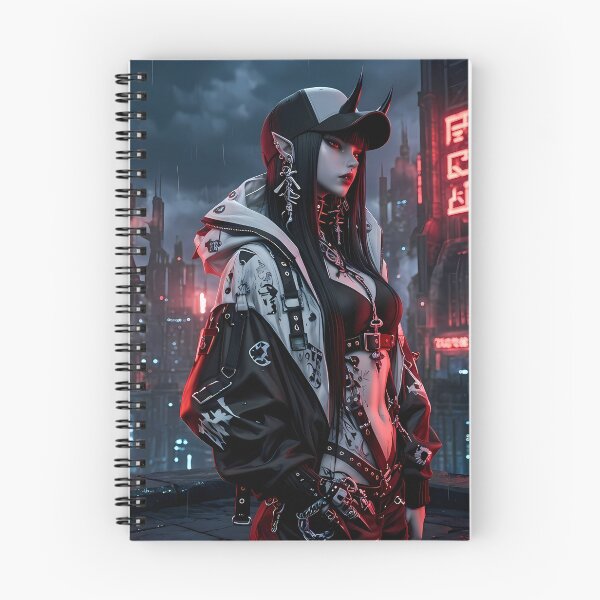 Item preview, Streetwear Oni Demon Girl Red Mask designed and sold by GalleryBrisArt.