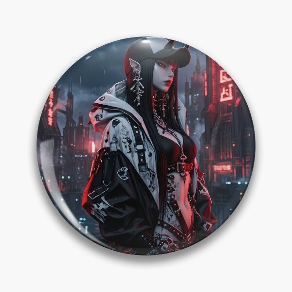 Item preview, Streetwear Oni Demon Girl Red Mask designed and sold by GalleryBrisArt.