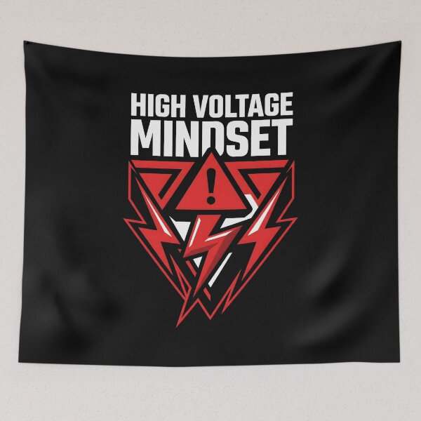 Item preview, High Voltage Mindset - Motivational Gym Fitness Gift designed and sold by SplashTastic.
