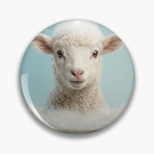 Item preview, Baby Lamb Bubble Bath Cute Nursery Bathroom Wall Art designed and sold by LazyOwlStore.
