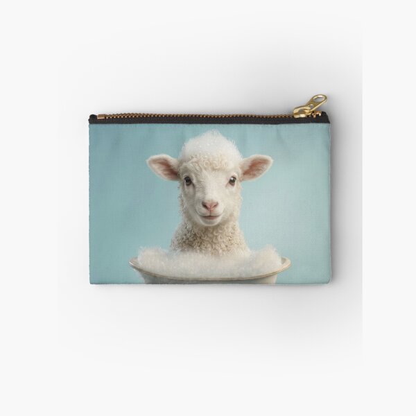 Item preview, Baby Lamb Bubble Bath Cute Nursery Bathroom Wall Art designed and sold by LazyOwlStore.