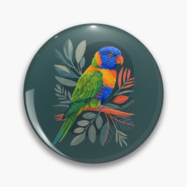 Item preview, Modern Folklore Rainbow Lorikeet – Stylised Australian Botanical Bird Art designed and sold by Wennebabs.
