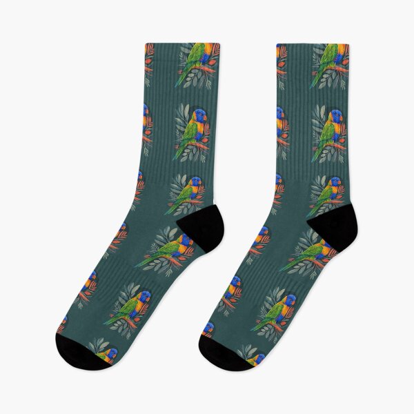 Item preview, Modern Folklore Rainbow Lorikeet – Stylised Australian Botanical Bird Art designed and sold by Wennebabs.