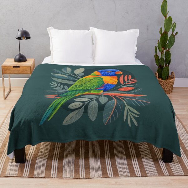Item preview, Modern Folklore Rainbow Lorikeet – Stylised Australian Botanical Bird Art designed and sold by Wennebabs.
