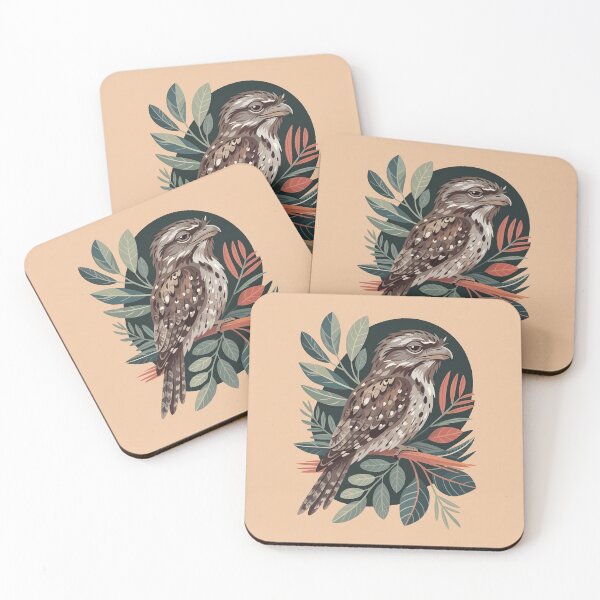 Item preview, Modern Folklore Tawny Frogmouth – Muted Australian Botanical Bird Art designed and sold by Wennebabs.
