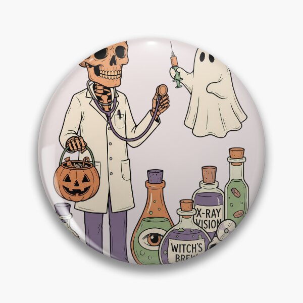 Item preview, Skeleton Doctor Ghost Nurse Halloween Medical designed and sold by DarkOriginArts.