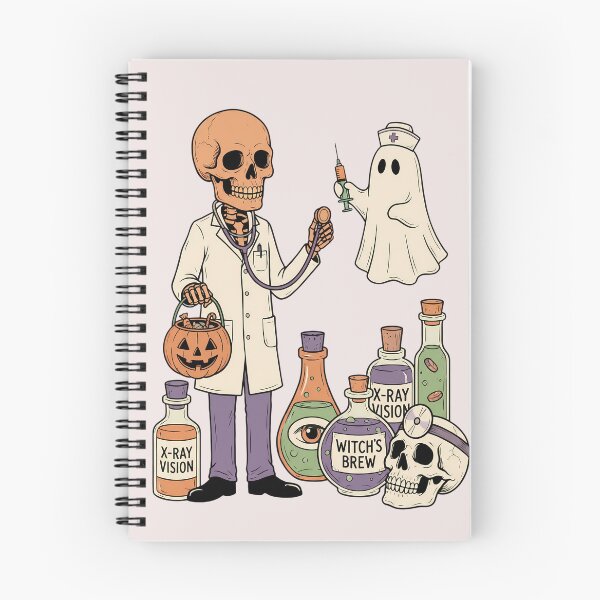 Item preview, Skeleton Doctor Ghost Nurse Halloween Medical designed and sold by DarkOriginArts.