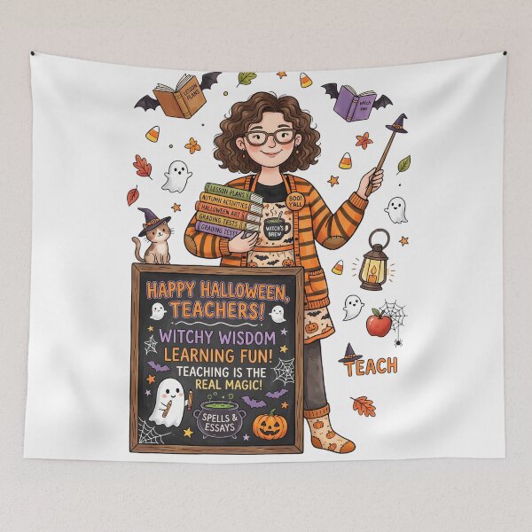 Item preview, Teaching is the Real Magic Cute Halloween Teacher designed and sold by DarkOriginArts.
