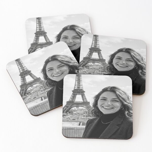 Item preview, Monochrome Portrait of Smiling Woman in Paris designed and sold by Solomon-Ent-144.