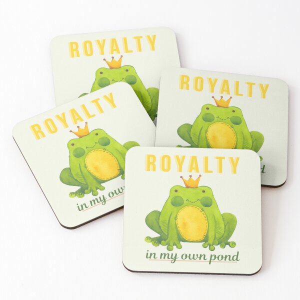 Item preview, Cute Watercolor Frog Prince with Crown Royalty Illustration designed and sold by Cuties bb.